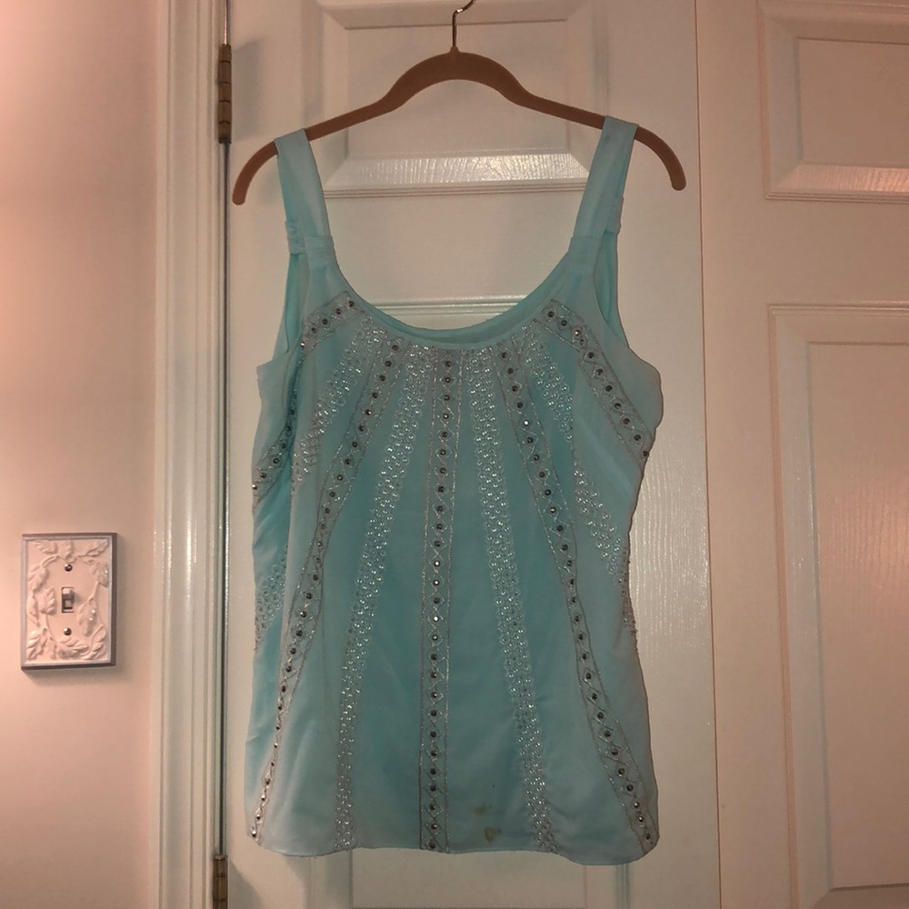 WHBM White House Black Market Teal sleeveless Med